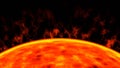 Red dwarf star sun closeup, 3d render Royalty Free Stock Photo
