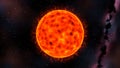 Red dwarf star sun, 3d render Royalty Free Stock Photo