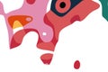Red dynamic background. Abstract vector.Digital curve design. 2D rendering digital illustration
