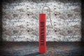 Red Dynamite with Dynamite Sign Royalty Free Stock Photo
