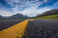 Red Eagle Mountain Viewed From Middle of the Road Royalty Free Stock Photo