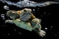 red eared strip brazilian turtle Royalty Free Stock Photo