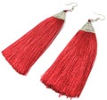 Red earrings women fashion accessories