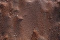Red earth or soil background. Tropical laterite soil  background of red clay. Dry Orange surface, Picture of natural disaster. Royalty Free Stock Photo