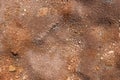 Red earth or soil background. Tropical laterite soil background of red clay. Dry Orange surface, Picture of natural disaster.