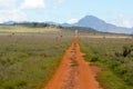 Red earthen track Royalty Free Stock Photo