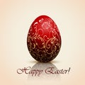 Red decorative Easter egg Royalty Free Stock Photo
