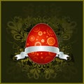Red easter egg, vector Royalty Free Stock Photo
