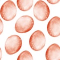 Red easter egg watercolor seamless pattern Royalty Free Stock Photo