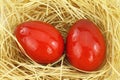 Red eastern eggs Royalty Free Stock Photo