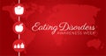 Red Eating Disorders Awareness Week Illustration with Icons