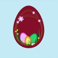 Red egg is a symbol of new life on the eve of the wonderful Easter holiday