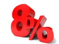 Red eight percent off. Discount 8%.