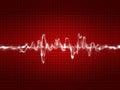 Red ekg tracing Royalty Free Stock Photo