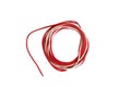 Red cable with white background Royalty Free Stock Photo