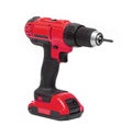 Red electric cordless screwdriver Royalty Free Stock Photo