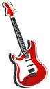 Red electric guitar