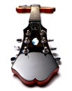 Red electric guitar on back Royalty Free Stock Photo