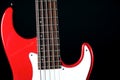 Red Electric Guitar Black Bk Royalty Free Stock Photo