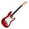 Red electric guitar, classic.