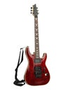 Red electric guitar with Clipping Paths Royalty Free Stock Photo