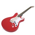 Red electric guitar Royalty Free Stock Photo