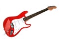 Red Electric Guitar With Six Strings Royalty Free Stock Photo