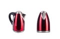 Red electric kettle isolated on white Royalty Free Stock Photo