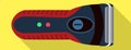 Red electric shaver icon, flat style