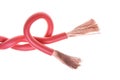 Red electrical cables Royalty Free Stock Photo
