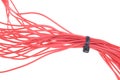 Red electrical cables Royalty Free Stock Photo