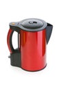 Red electrical kettle isolated Royalty Free Stock Photo