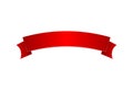 Red elegant satin ribbon isolated icon