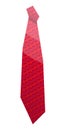 Red elegant tie icon, isometric style