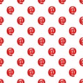 Red email sign pattern, cartoon style Royalty Free Stock Photo