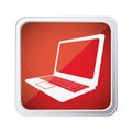 red emblem laptop icon Royalty Free Stock Photo