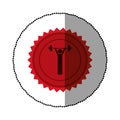 red emblem person lifting weights gym Royalty Free Stock Photo