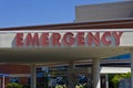 Red Emergency Entrance Sign for a Local Hospital VII Royalty Free Stock Photo