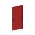 Red Emergency Fire Door 3D Render Illustration Element Royalty Free Stock Photo