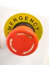 red emergency panic button on white background Royalty Free Stock Photo