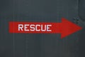 Red Emergency Rescue sign Royalty Free Stock Photo