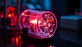 Red emergency siren light, alert system and urgent warning signal device Generative AI