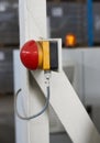 Red emergency stop switch reset button Royalty Free Stock Photo