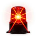 Red Emergency Warning Strobe Light with Rays Keywords: red, light, warning, strobe, emergency Royalty Free Stock Photo