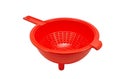 Red empty colander Royalty Free Stock Photo