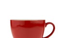 red empty cup of coffee isolated on white background. Royalty Free Stock Photo