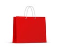 Red empty Shopping Bag for advertising and branding Royalty Free Stock Photo