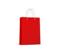 Red empty Shopping Bag for advertising and branding Royalty Free Stock Photo