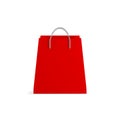 Red empty Shopping Bag for advertising and branding.3d render Royalty Free Stock Photo