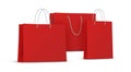 Red empty Shopping Bag for advertising and branding Royalty Free Stock Photo